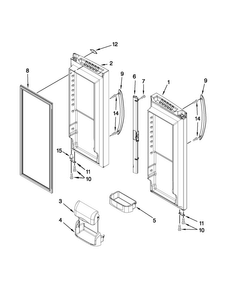 Refrigerator Door Diagram and Parts List for MFF2258VEB8  Maytag Refrigerator