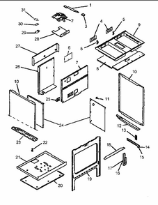 Oven Assembly Diagram and Parts List for CARDS801WW-P1131925NWW  Amana Range