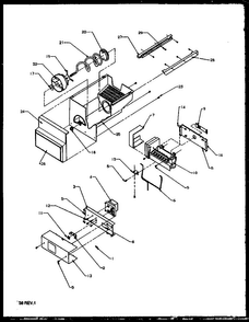 Ice Maker Diagram and Parts List for 2599CIWEL-P1170601WL  Amana Refrigerator