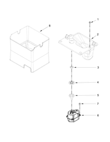Motor And Ice Container Parts Diagram and Parts List for MFT2574DEM01  Maytag Refrigerator