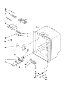 Refrigerator Liner Parts Diagram and Parts List for JFC2290VEP7  Jenn-Air Refrigerator