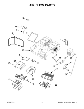 Air Flow Parts Diagram and Parts List for YJMV9196CB3  Maytag Microwave