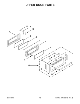 Upper Door Parts Diagram and Parts List for YMET8800FZ01  Maytag Cooktop