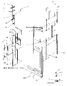 Freezer Door Hinge/trim Diagram and Parts List for SRD20S4W-P1190801WW  Amana Refrigerator