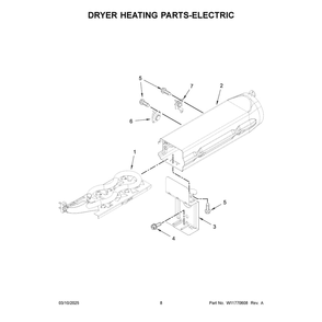 Dryer Heating Parts-Electric Diagram and Parts List for MED6230HC4  Maytag Dryer