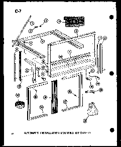 Automatic Installation Mounting Kit Diagram and Parts List for ES9-2MS P54974-46R Amana Air Conditioner
