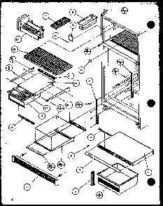 Section 10 Diagram and Parts List for TRG18QB3G-P1111315WG  Amana Refrigerator