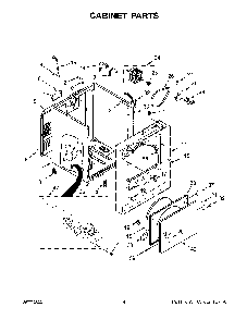 Cabinet Parts Diagram and Parts List for 11072332514  Kenmore Dryer