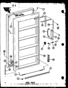 Section 4 Diagram and Parts List for ESUF16C P60345-81W Amana Freezer