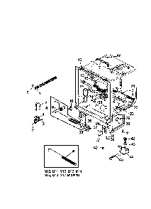 Tub Assy Diagram and Parts List for AUD6000DWW P1309610W Amana Dishwasher