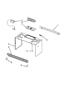 Cabinet And Installation Parts Diagram and Parts List for AMV1150VAW5  Amana Microwave