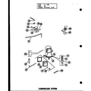 Compressor System 1 Diagram and Parts List for D54475-1 P54475-1C Amana Air Conditioner