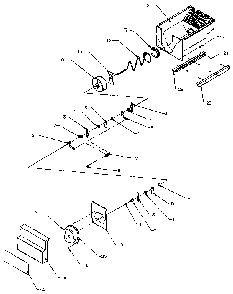 Crushed Ice Bucket Diagram and Parts List for SXDE27NP-P1162207W  Amana Refrigerator