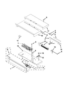 Control Panel Parts Diagram and Parts List for MEW9630AB00  Maytag Wall Oven