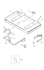 Body Diagram and Parts List for JGC1536ADB  Jenn-Air Cooktop