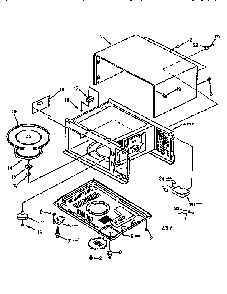 Cabinet Diagram and Parts List for 56566100691  Kenmore Microwave