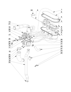 Water Inlet Parts Diagram and Parts List for MXR30PDATS  Maytag Washer