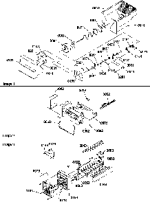Ice Bucket Auger And Ice Maker Parts Diagram and Parts List for SRDE528VW-P1320403WW  Amana Refrigerator