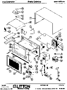 Section 1 Diagram and Parts List for 80 05000 Amana Microwave