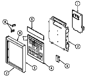 Control Panel Diagram and Parts List for M457B  Jenn-Air Microwave