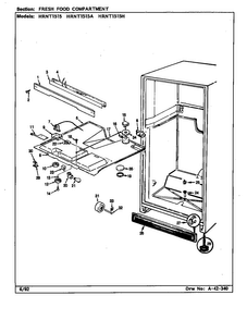 Fresh Food Compartment Diagram and Parts List for HRNT1515A BF11E Maytag Refrigerator