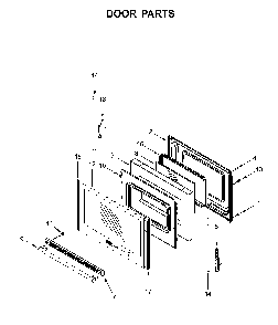 Door parts Diagram and Parts List for MGR6600FZ2  Maytag Range