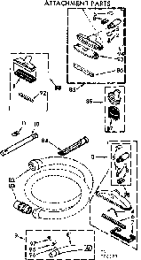 Attachment Parts Diagram and Parts List for 11626621  Kenmore Filters & Accessories