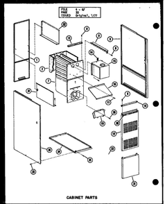 Cabinet Parts 3 Diagram and Parts List for GH-80DE P96380-2F Amana Furnace