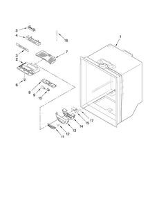 Refrigerator Liner Parts Diagram and Parts List for ABB2522FEB2  Amana Refrigerator