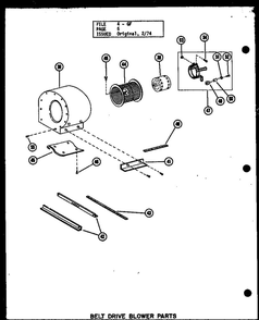 Belt Drive Blower Parts 1 Diagram and Parts List for GC-120DE P96331-8F Amana Furnace