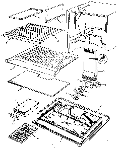 Refrigerator/freezer Compartment Diagram and Parts List for JRT214B M7C54A Jenn-Air Refrigerator