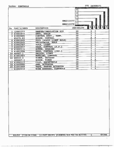 Controls Page 2 Diagram and Parts List for HMG211470  Admiral Refrigerator