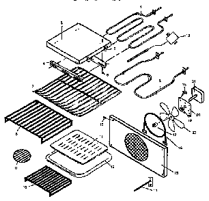 Oven Accessories Diagram and Parts List for CACO27SEW1 P41132338N Amana Range