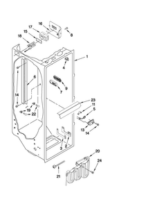 Refrigerator Liner Parts Diagram and Parts List for JCD2595WES01  Jenn-Air Refrigerator