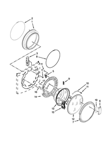 Door Parts Diagram and Parts List for MHN31PRAWW0  Maytag Washer