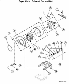 Part Location Diagram of 510180 Maytag Motor clamp