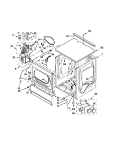 Upper Cabinet And Front Panel Parts Diagram and Parts List for MLE24PDAZW2  Maytag Dryer