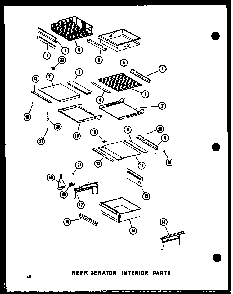 Refrigerator Interior Parts Diagram and Parts List for SRI19C-P73320-54W  Amana Refrigerator