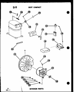 Interior Parts (11-5j/p54336-67r) Diagram and Parts List for 109-5PE P54975-32R Amana Air Conditioner