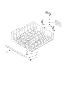 Upper Rack And Track Parts Diagram and Parts List for ADB1400AWD4  Amana Dishwasher