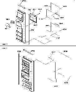 Refrigerator/freezer Door Trim And Panels Diagram and Parts List for SRD20TPW-P1190811WW  Amana Refrigerator