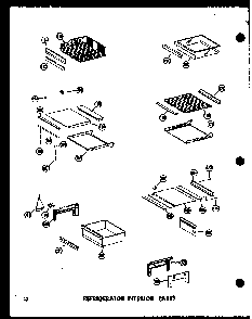 Refrigerator Interior Parts Diagram and Parts List for SD19W-C-P60340-36WC  Amana Refrigerator