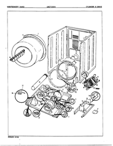 Cylinder And Drive Diagram and Parts List for 7368A  Norge Dryer