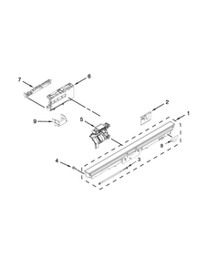 Control Panel And Latch Parts Diagram and Parts List for JDB8200AWS4  Jenn-Air Dishwasher