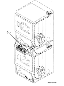Harnesses 1 Diagram and Parts List for SSE717LF  Speed Queen Dryer