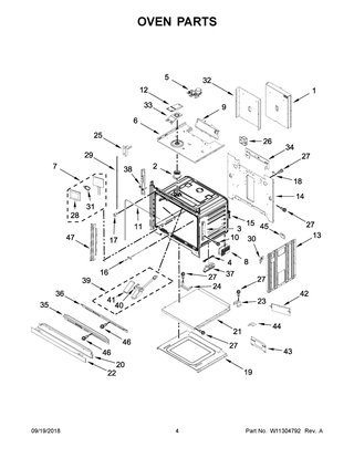 Oven Parts Diagram and Parts List for JJW3830DP03  Maytag Wall Oven