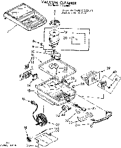 Base Assembly Diagram and Parts List for 11629890  Kenmore Canister Vacuum