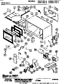 Replacement Parts Diagram and Parts List for SNAC-700B  Amana Microwave