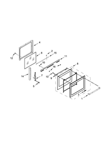 Door Parts Diagram and Parts List for JDS1750CEP0  Jenn-Air Range