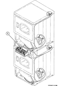 Harnesses 1 Diagram and Parts List for SSE517WF1500  Speed Queen Dryer